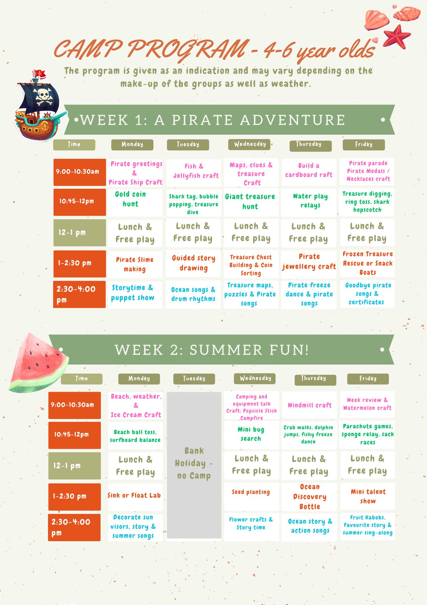 MIS July 2026 SUmmer Camp 4-6 yo