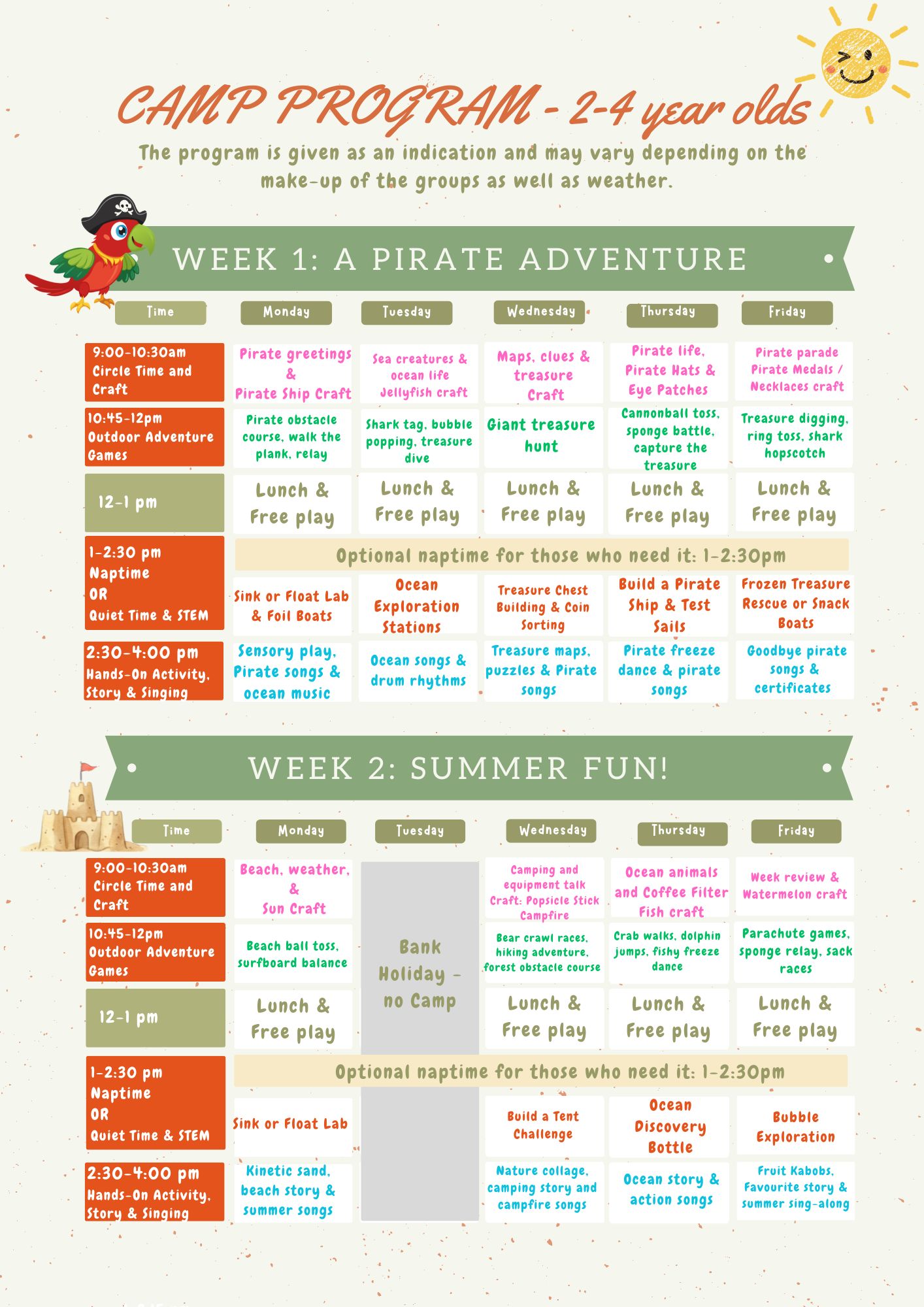MIS July 2026 Summer Camp 2-4 yo