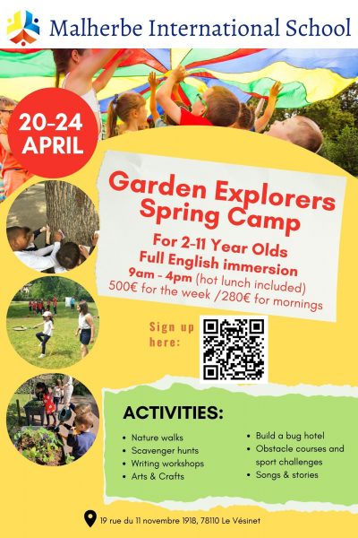 Spring Camp 2026 at Malherbe International School - flyer